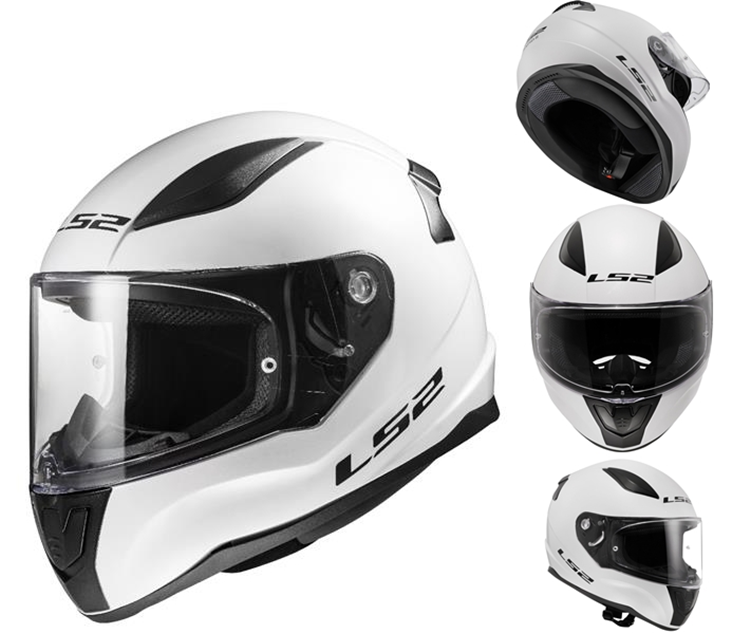 CASCO MOTO LS2 INTEGRAL FF353 RAPID II SOLID BLANCO 22-06 L